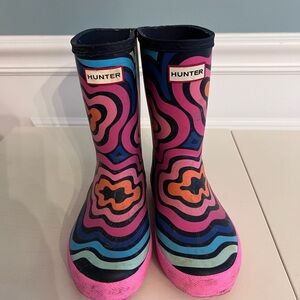 Hunter Kids' Vibrant Swirl Rain Boots